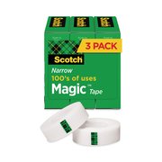 Scotch Magic Tape, 1/2 x 1296 in., Clear, PK3 810H3